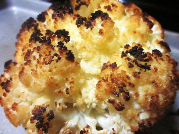 Whole Roasted Cauliflower with Whipped Goat Cheese | red hair red wine